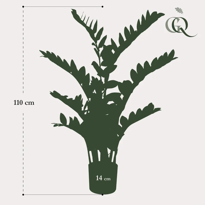 Künstliche Pflanze - Zamioculcas - Stadtpalme - 110 cm