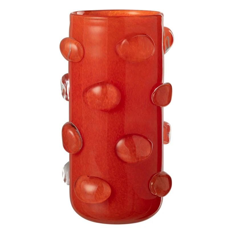 Vase Aruna Glas Rot Groß