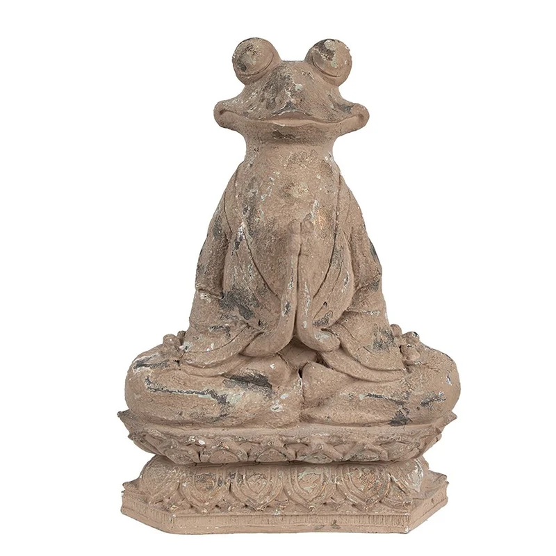 Dekorationsstatue Frosch Braun 27x17x37 cm