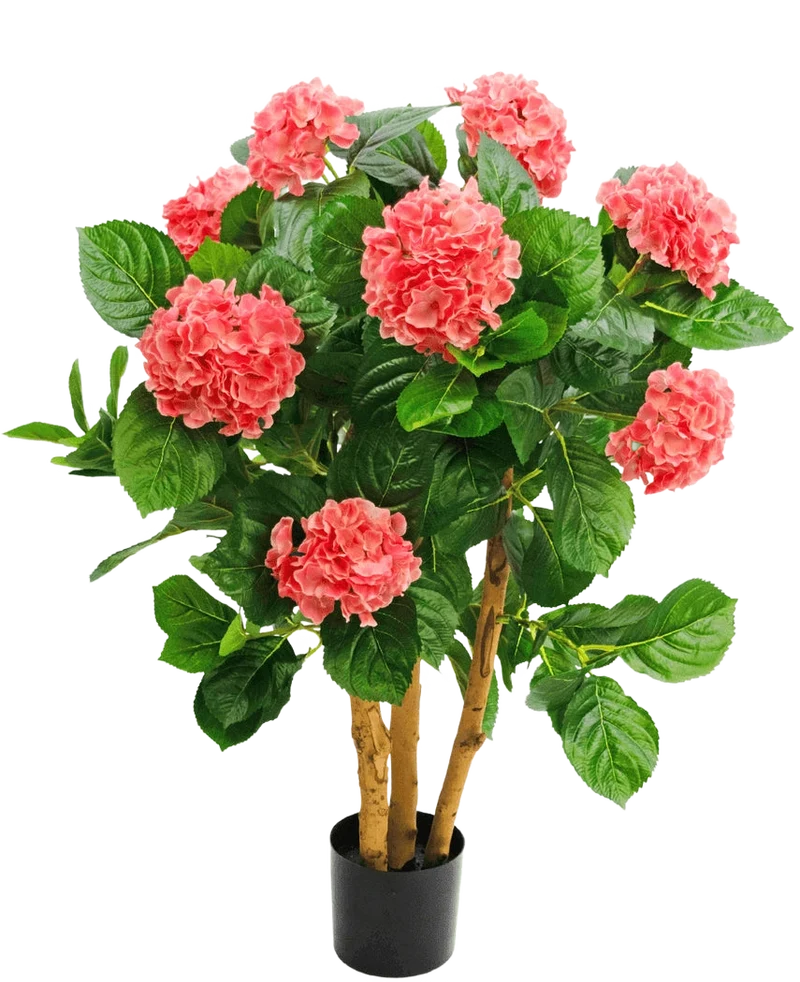 Künstliche Hortensie 85 cm rosa