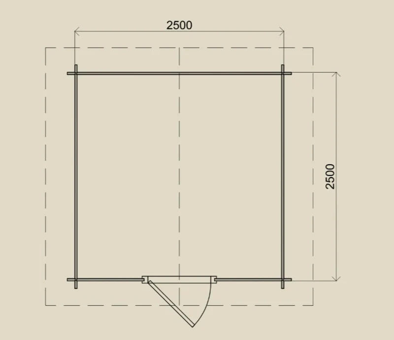 Gartenhaus Emden 250 cm x 250 cm