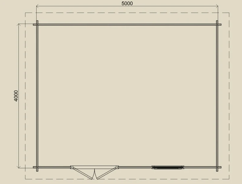 Gartenhaus Bergisch Dessau 500 cm x 400 cm