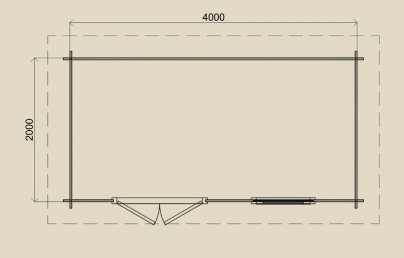 Gartenhaus Bergisch Gladbach 400 cm x 200 cm
