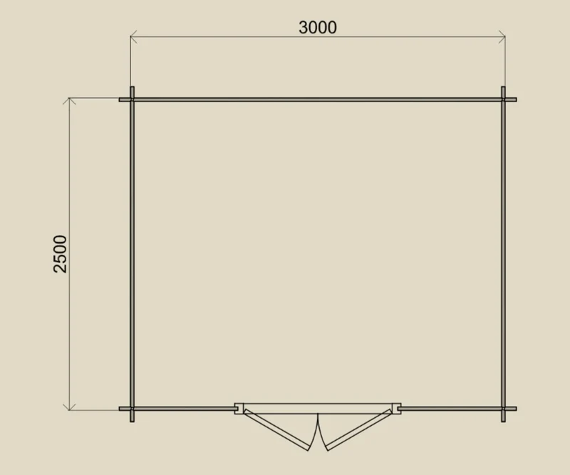 Gartenhaus Backnang 300 cm x 250 cm