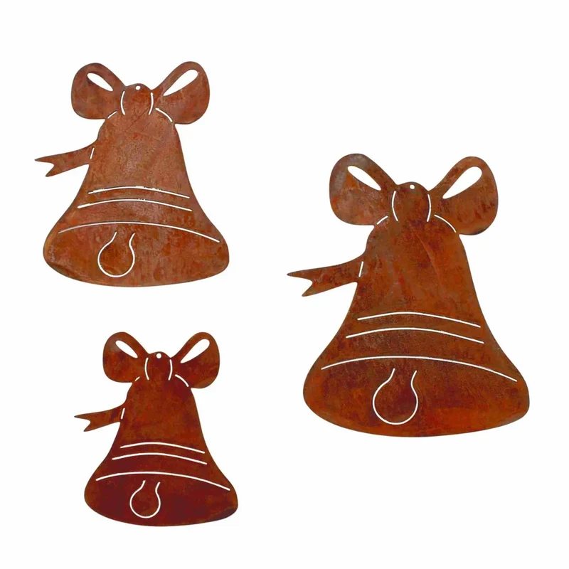 Weihnachtsdeko Anhänger Glocke | Metalldeko Christbaumschmuck | verschiedene Größen