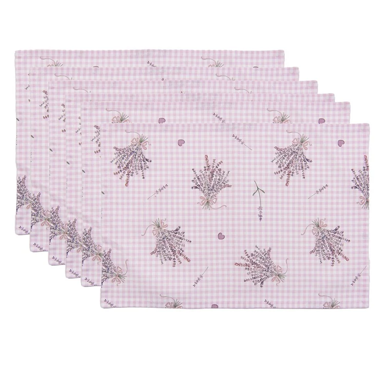 Tischsets (Set v 6) Paar, Weiß 48x33 cm