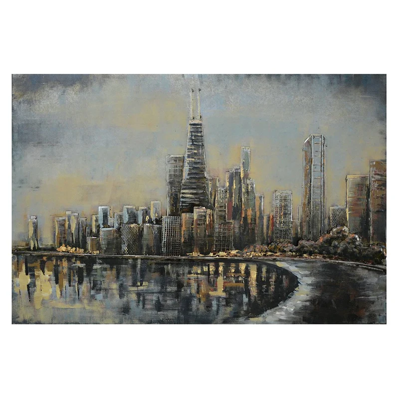 Wanddekoration Grau 120x4x80 cm