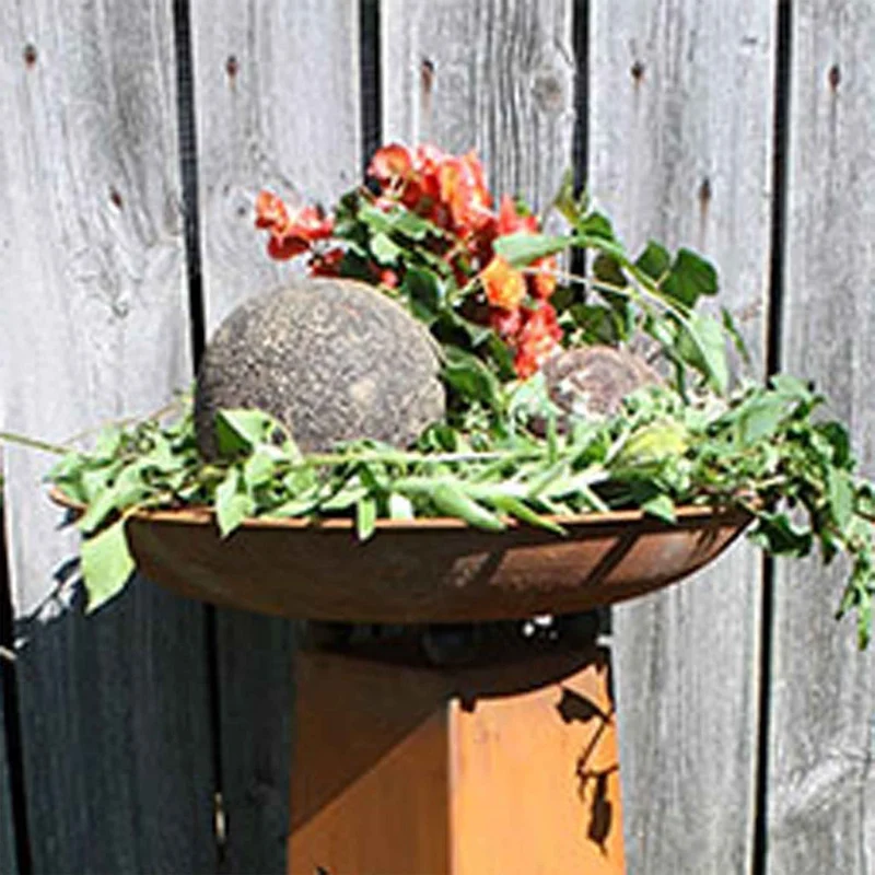 Deko Schale Rost Ø 47 cm | Gartendeko Vintage Pflanzschale