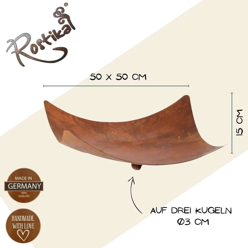 Rostdeko Säule "Didra" | Dekosäule mit Ornamenten für Garten oder als Wohndeko |