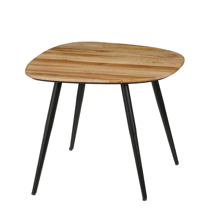 Jailey Beistelltisch – 3er-Set – L62 x B52 x H34 cm – recyceltes Holz – Braun