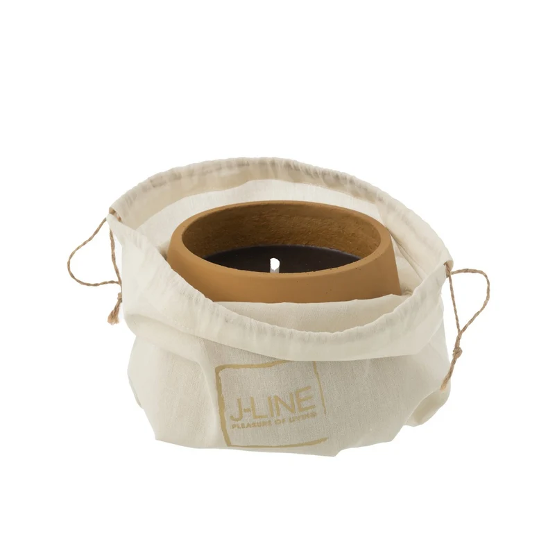 Outdoor Candle Cyra Zement hellbraunes Medium