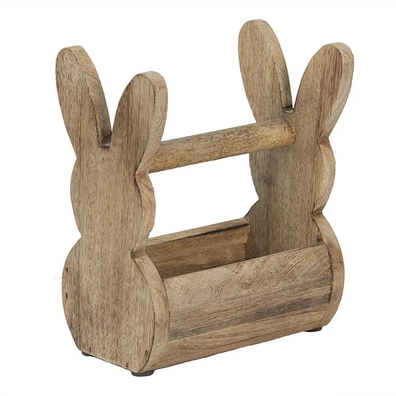 Holzkiste Kaninchen Braun 16x10x20 cm