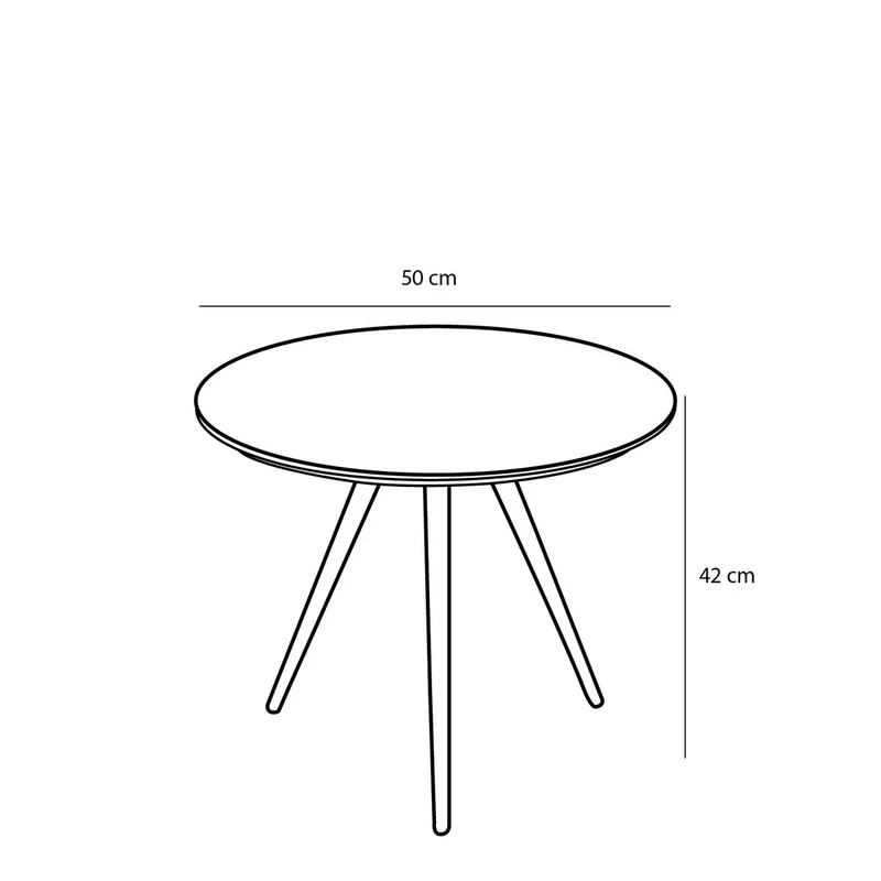 Jailey Beistelltisch – 2er-Set – H49 x Ø50 cm – Recyceltes Holz – Braun