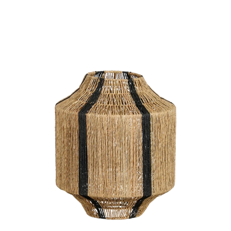 Liliano Laterne - H36 x Ø30 cm - Jute - Schwarz