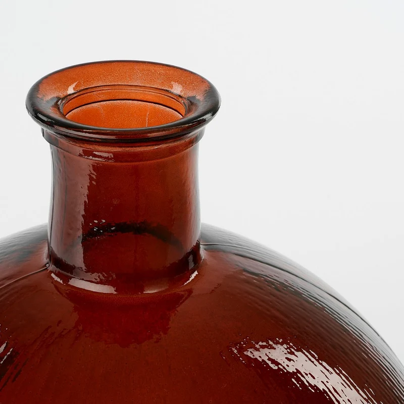 Firenza Flaschenvase – H42 x Ø34 cm – Recyceltes Glas – Dunkelbraun