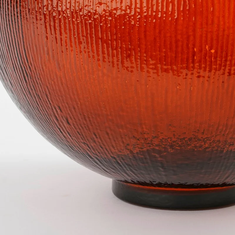 Firenza Flaschenvase – H42 x Ø34 cm – Recyceltes Glas – Dunkelbraun