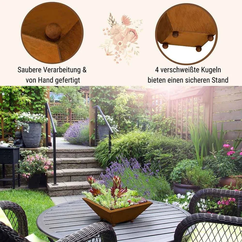 Schale 35 x 35 mit Kugeln