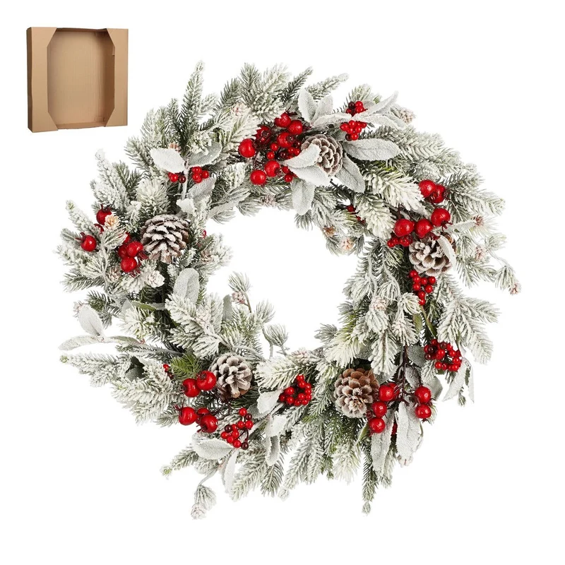 Glockenturm-Weihnachtskranz – Ø50 cm – Grün