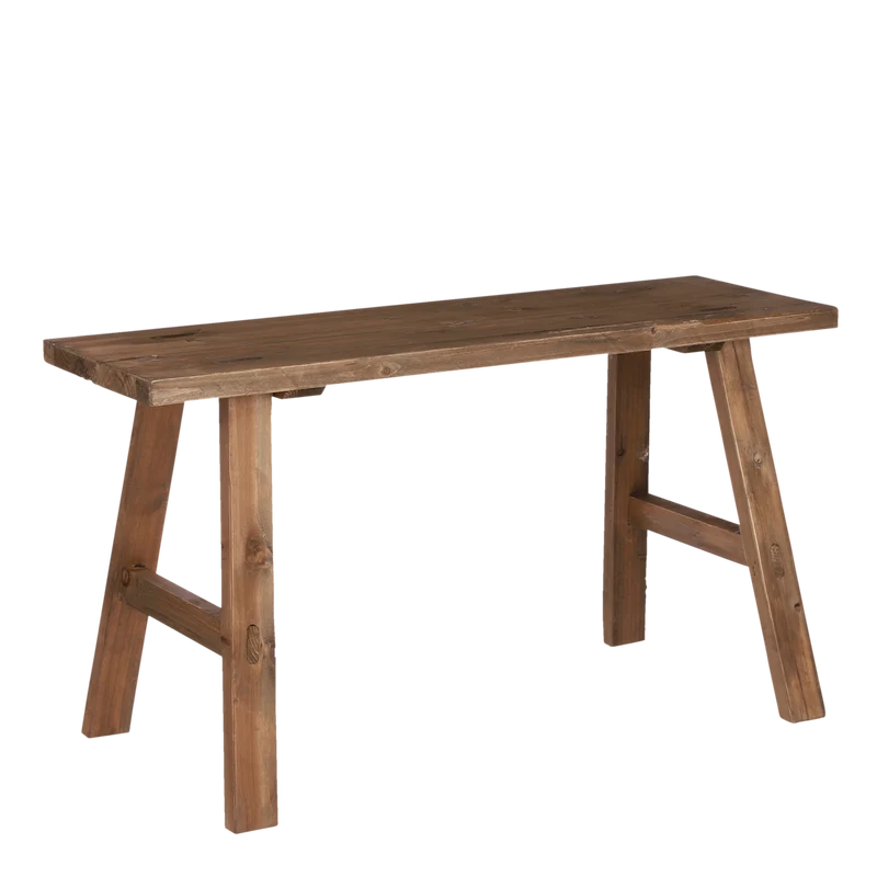 Bold Holzbank – L80 x B37 x H44 cm – recyceltes Holz – Braun