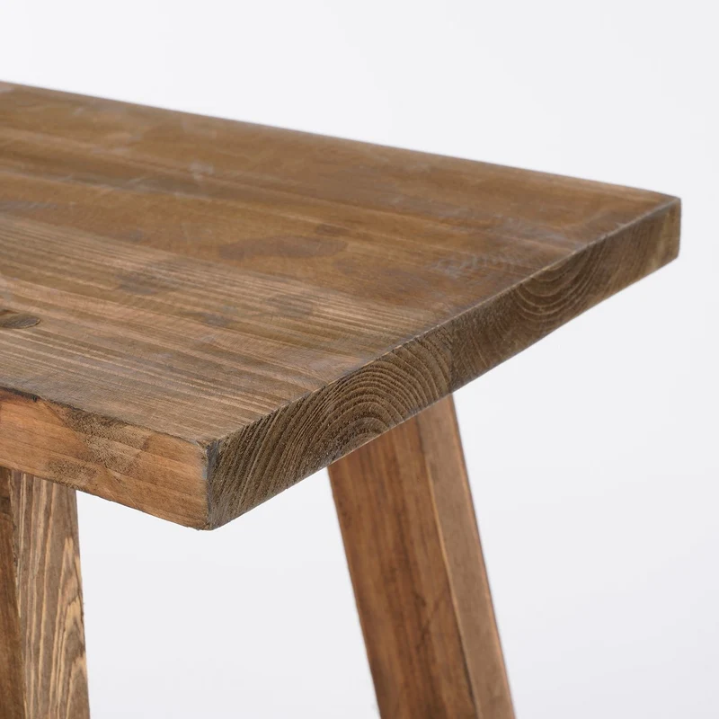 Bold Holzbank – L80 x B37 x H44 cm – recyceltes Holz – Braun