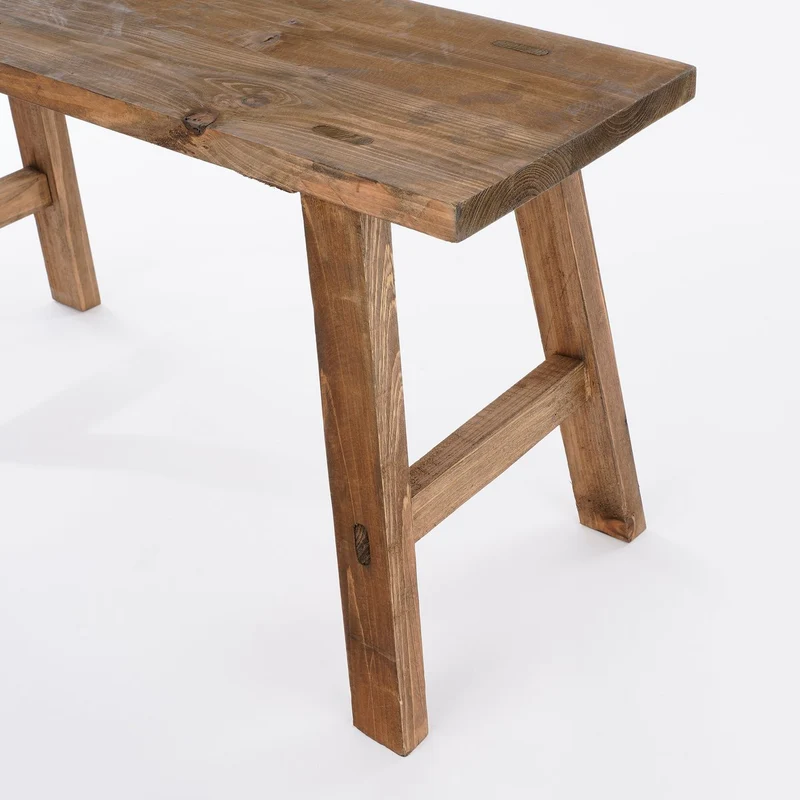 Bold Holzbank – L80 x B37 x H44 cm – recyceltes Holz – Braun