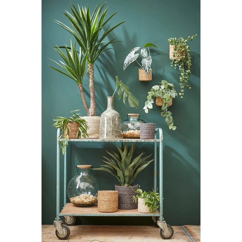 Atlantic Pflanzkorb – 2er-Set – H26 x Ø30 cm – Creme