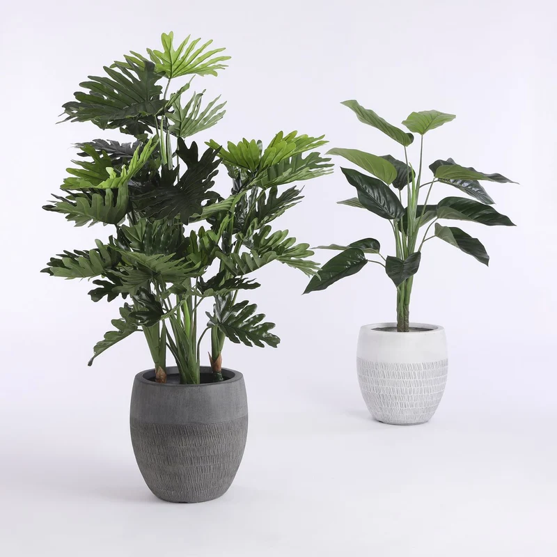 Kunstpflanze Philodendron - H100x Ø70 cm - Grün
