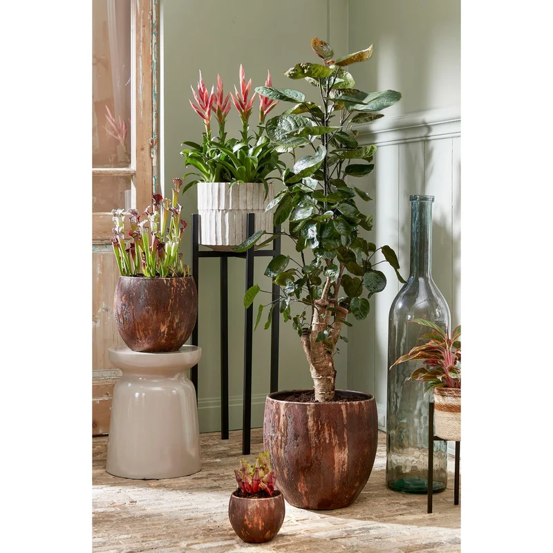 Rioja Flaschenvase - H100 x Ø21 cm - Recyceltes Glas - Transparent