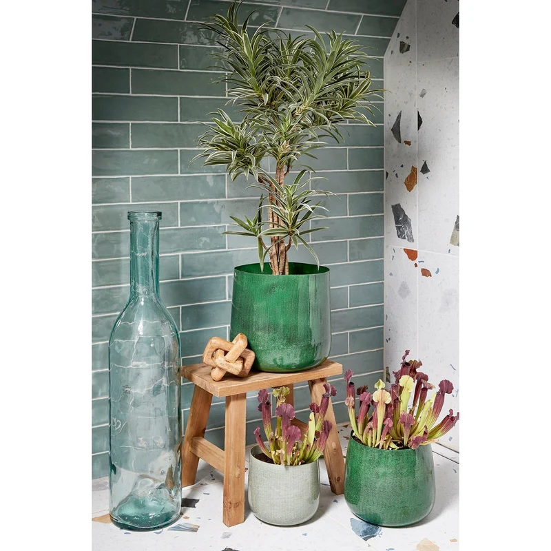 Rioja Flaschenvase - H100 x Ø21 cm - Recyceltes Glas - Transparent