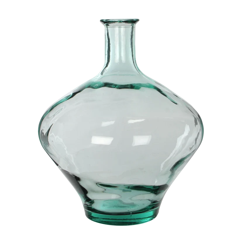 Kyara Flaschenvase – H46 x Ø38 cm – recyceltes Glas – transparent