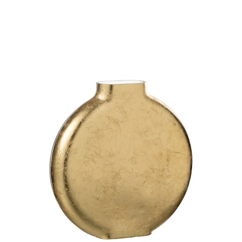 Vase Miki - Glas - transparent/gold - groß
