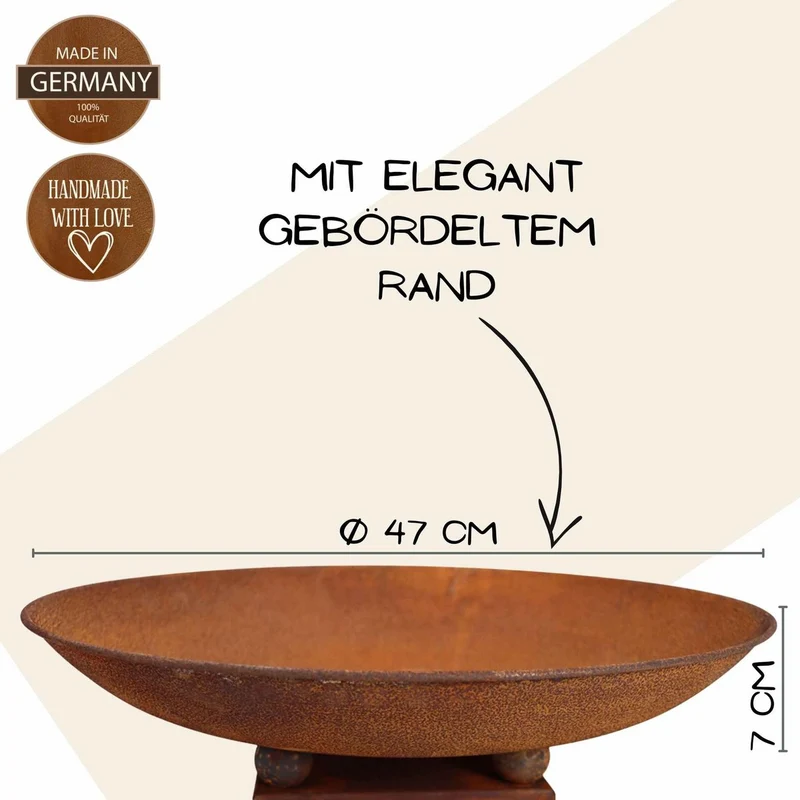 Pflanzsäule 85 cm mit verschiedenen Schalen | Gartendeko Säule Vintage Deko