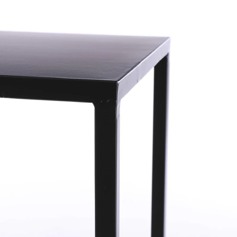 Goa Beistelltisch – 2er-Set – L30 x B30 x H42 cm – Metall – Schwarz