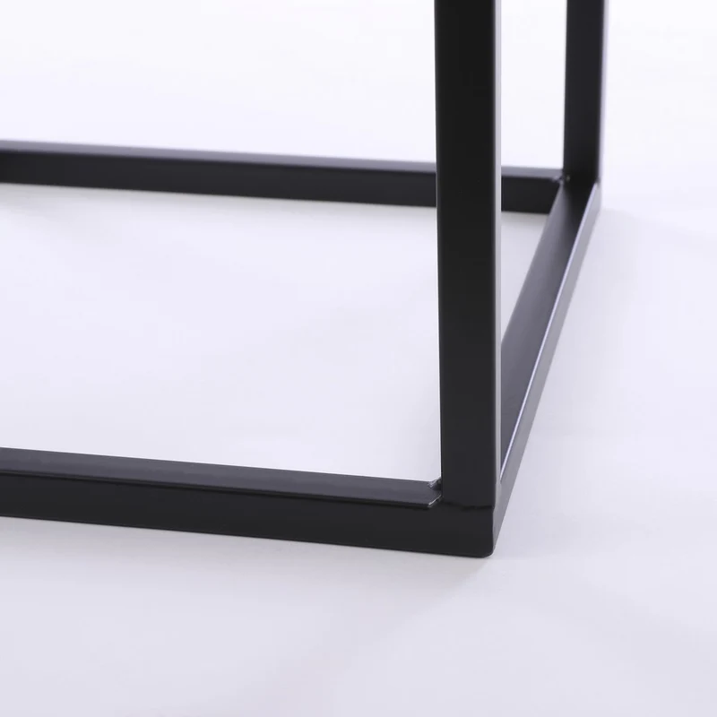 Goa Beistelltisch – 2er-Set – L30 x B30 x H70 cm – Metall – Schwarz